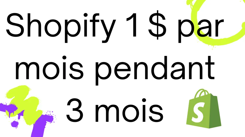 shopify pour seulement 1 $ par mois pendant les 3 premiers mois