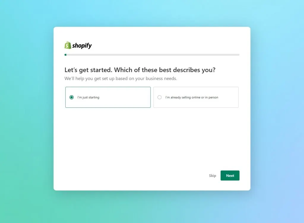 étapes de création d'une boutique Shopify gratuite
