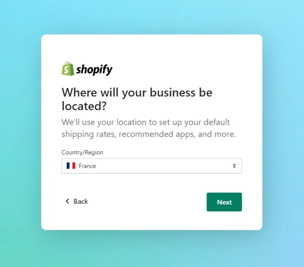 étapes de création d'une boutique Shopify gratuite