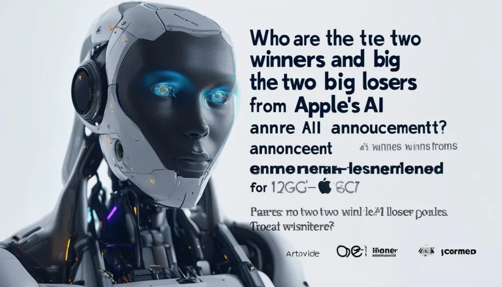 découvrez qui sont les deux grands gagnants et les deux gros perdants de la récente annonce d'apple dans le domaine de l'intelligence artificielle (ia). analyse approfondie sur l'impact de cette annonce sur le secteur de la technologie.