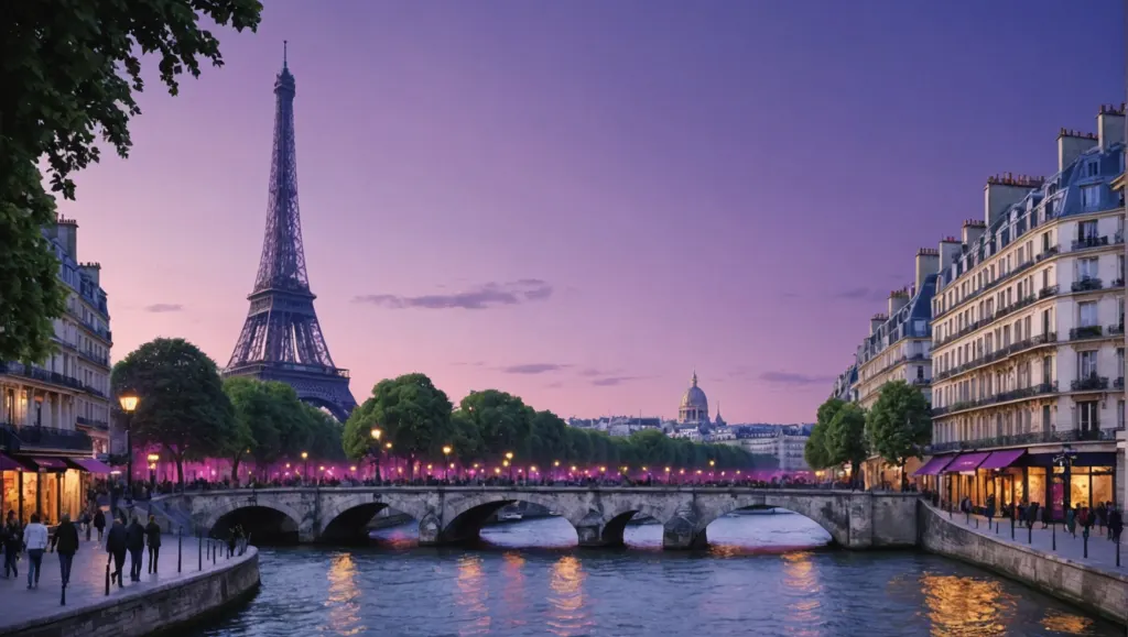 discover the worrying rumors of Paris being colored purple before the Olympics, caused by artificial intelligence, which are causing concern among tourists.