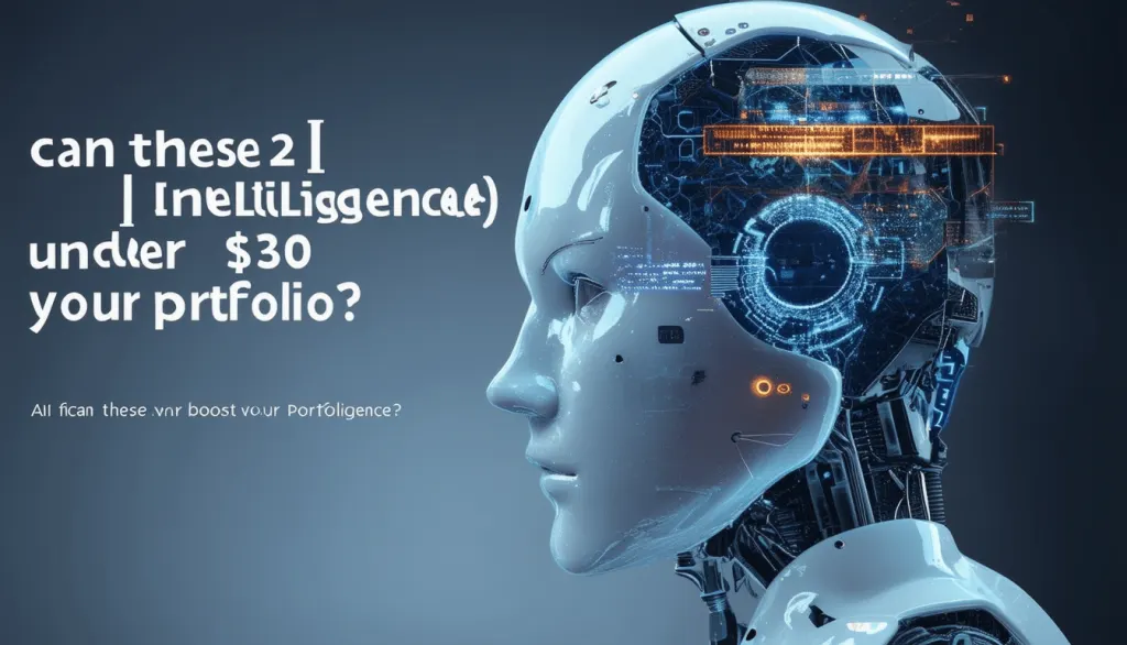 découvrez comment ces deux actions d'intelligence artificielle (ia) à moins de 30 $ peuvent stimuler la croissance de votre portefeuille financier.