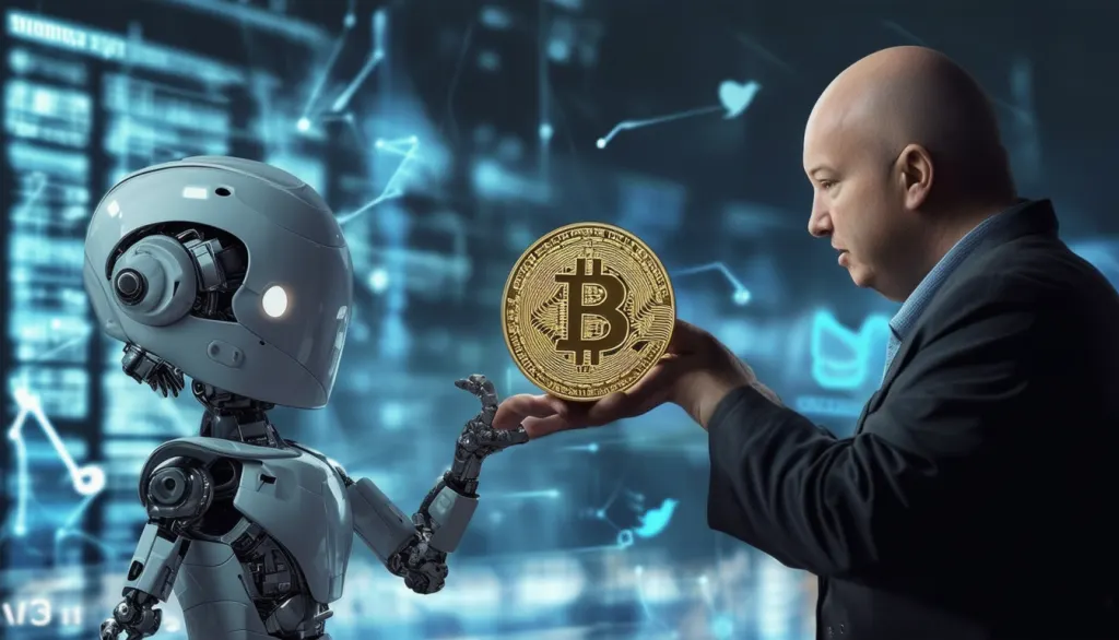 découvrez l'envoi de 50 000 $ en bitcoin par marc andreessen à un bot ia sur twitter : un coup de génie ou une folie ? analyse et réactions.