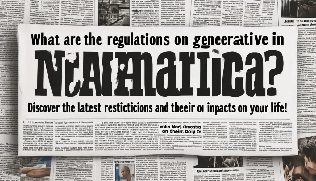 discover the latest regulations on generative AI in North America and their impacts on your daily life.