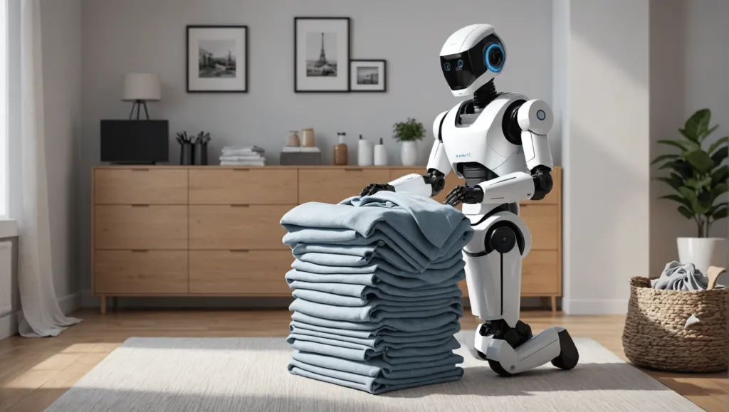 découvrez weave isaac, le robot innovant qui révolutionne votre quotidien en pliant votre linge avec soin et en organisant efficacement votre espace de vie. simplifiez vos tâches ménagères et profitez d'un environnement harmonieux grâce à cette technologie de pointe.