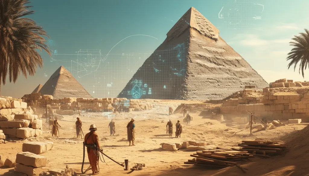 découvrez dans cette vidéo sensationnelle comment une intelligence artificielle visualise et recrée le processus fascinant de la construction des pyramides d'égypte, alliant technologie moderne et énigmes anciennes.